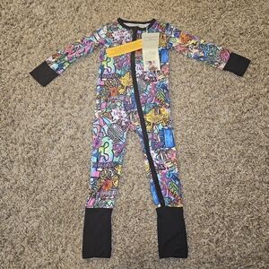 NWT Little Snuggles Taylor Swift Graffiti Bamboo Pajamas Sz 3 Charlie's Project